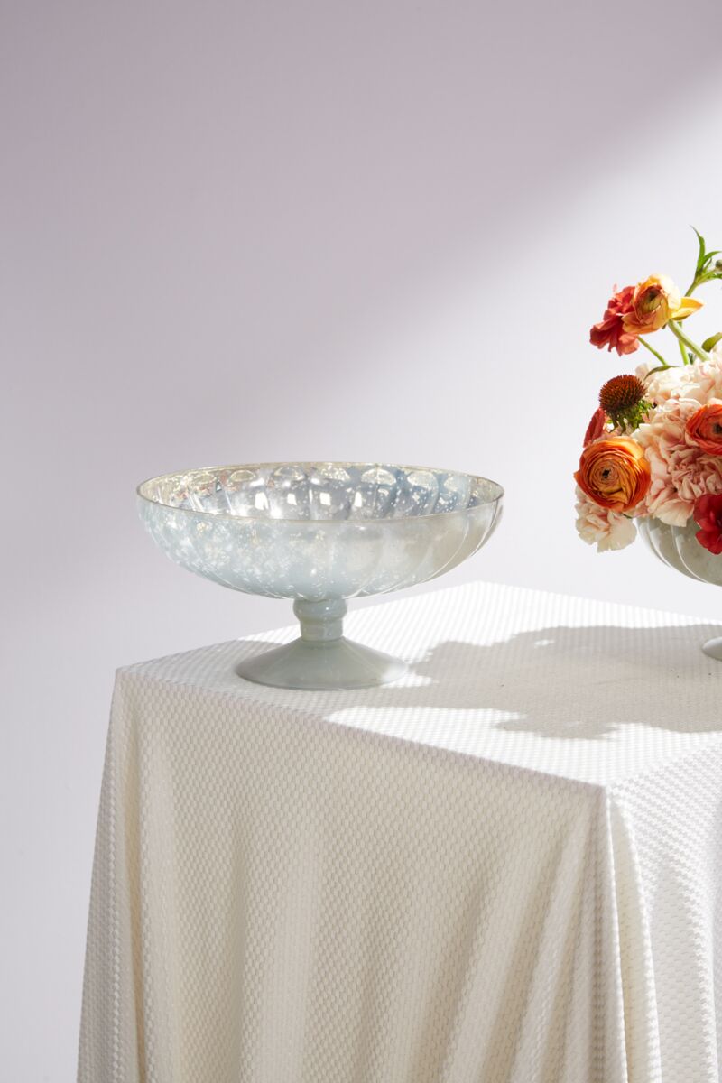 Design Shop White Chiara Compote, 9.75" X 4.75".
