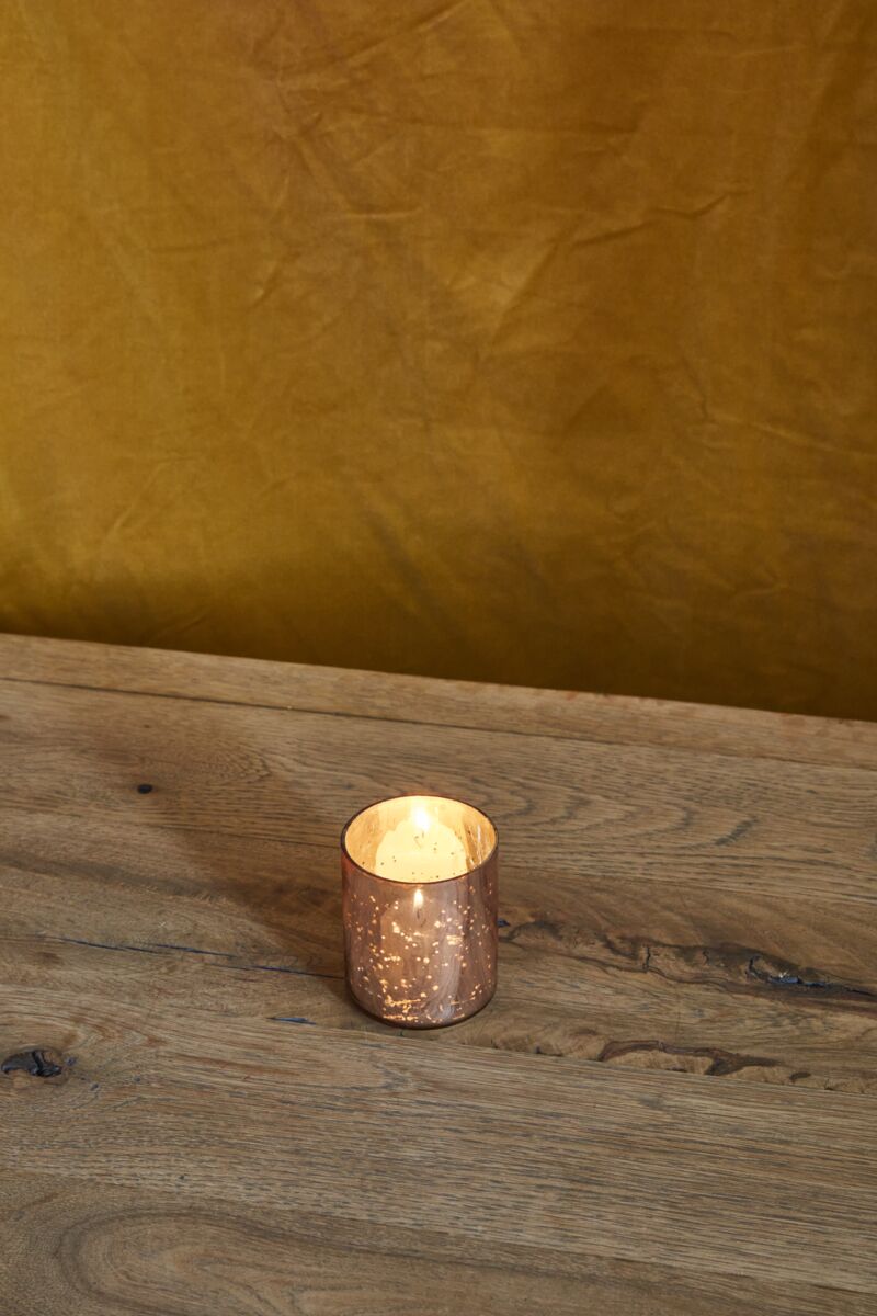 Design Shop Light-Pink Lustrous Votive, 2.75" X 3.25", Set of 6.