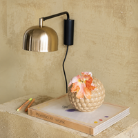 Design Shop Wheat Embossed Stoneware Flower Vase 5.75"