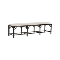 Chelsea House Chippendale Bamboo Bench - Cracked Pepper