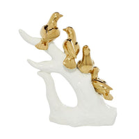 Design Shop  Gold Porcelain Bird Sculpture