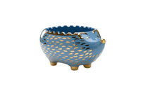 Chelsea House Hedgehog Bowl - Blue/Gold