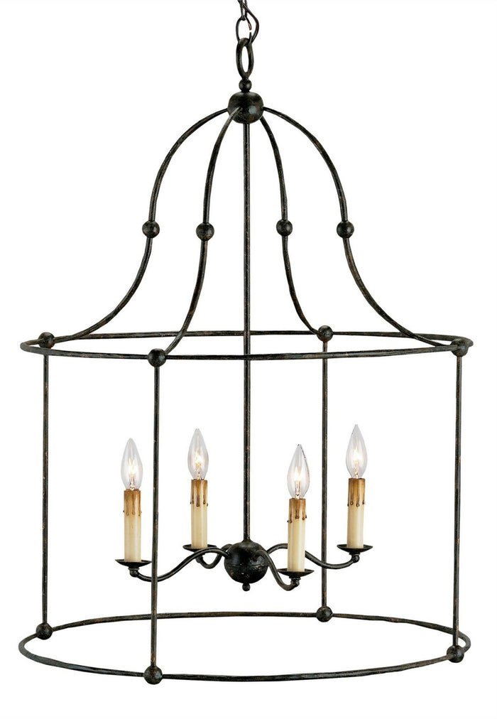 Currey and Company Four Light Lantern from the Fitzjames collection in Mayfair finish