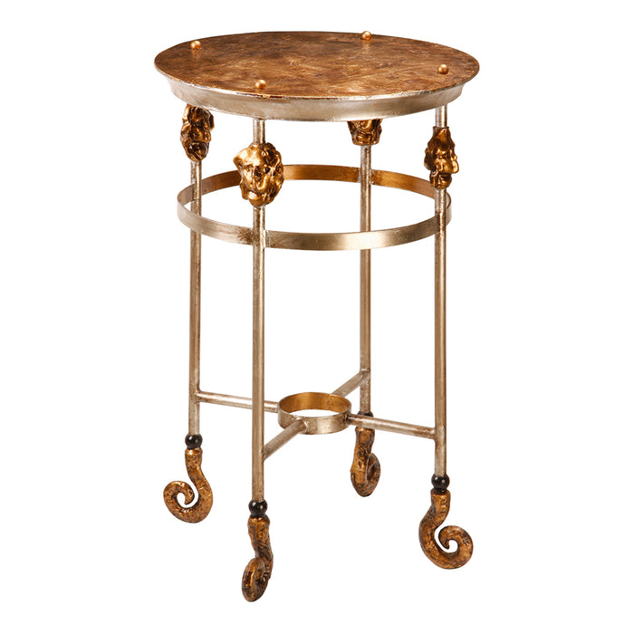 Lucas + McKearn Accent Table from the Armory collection in Glazed Gold Leaf finish