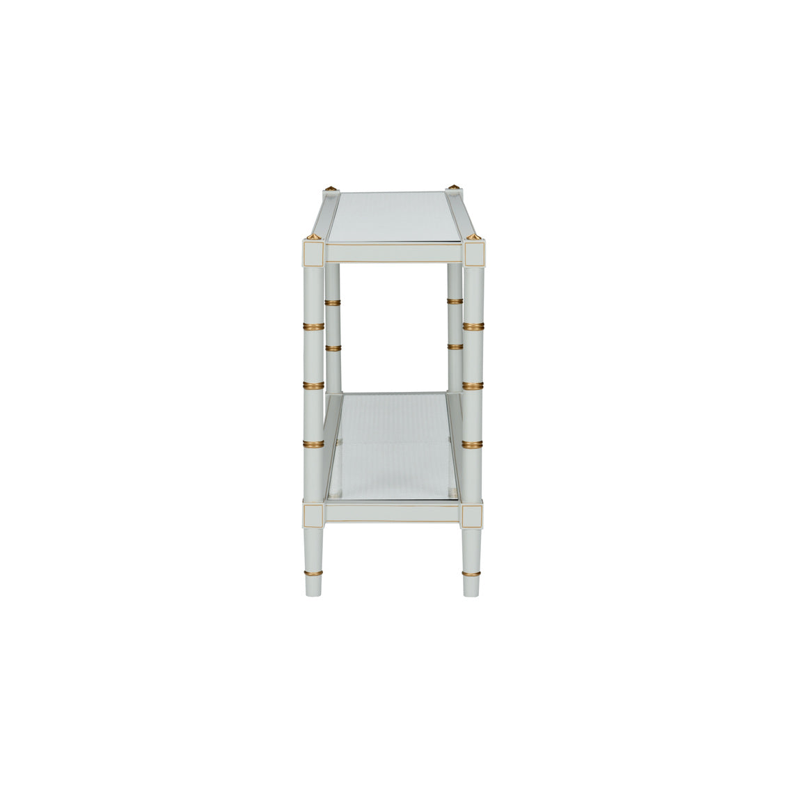 Chelsea House Conner Cane Console - Gray