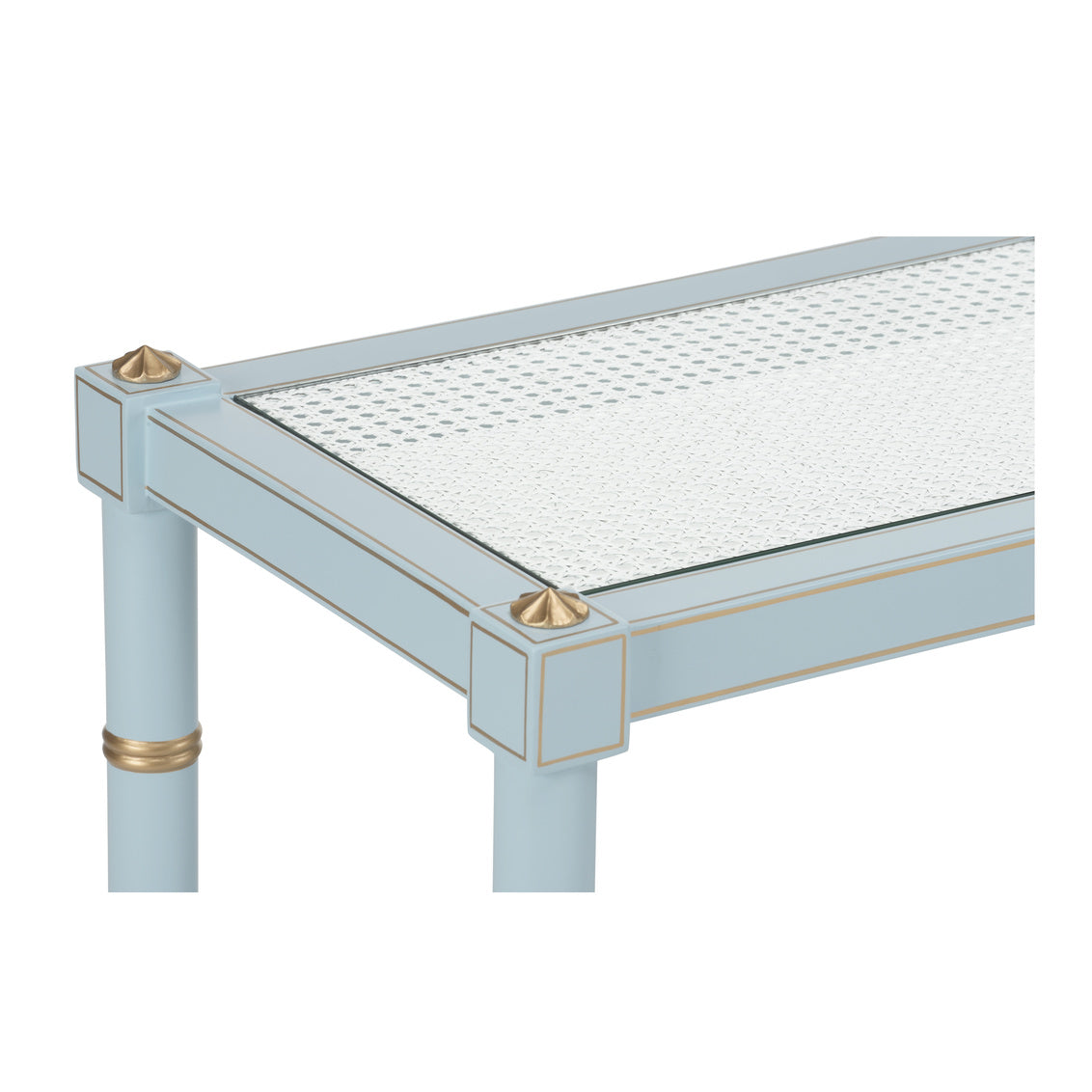 Chelsea House Conner Cane Console - Blue