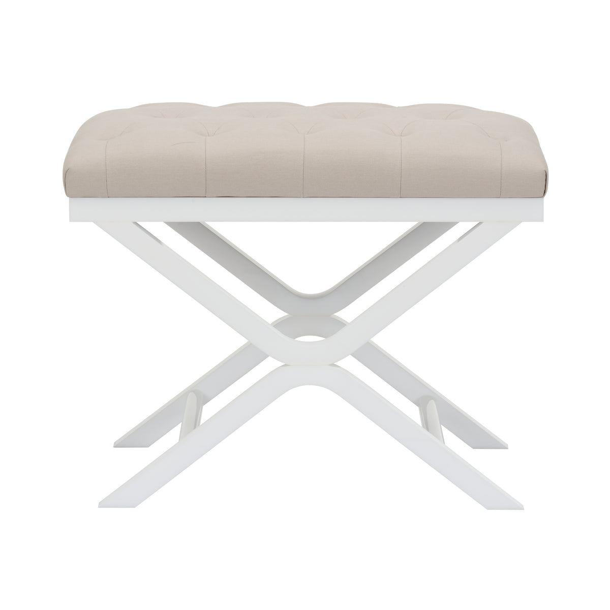Chelsea House Soho Tufled Bench - White