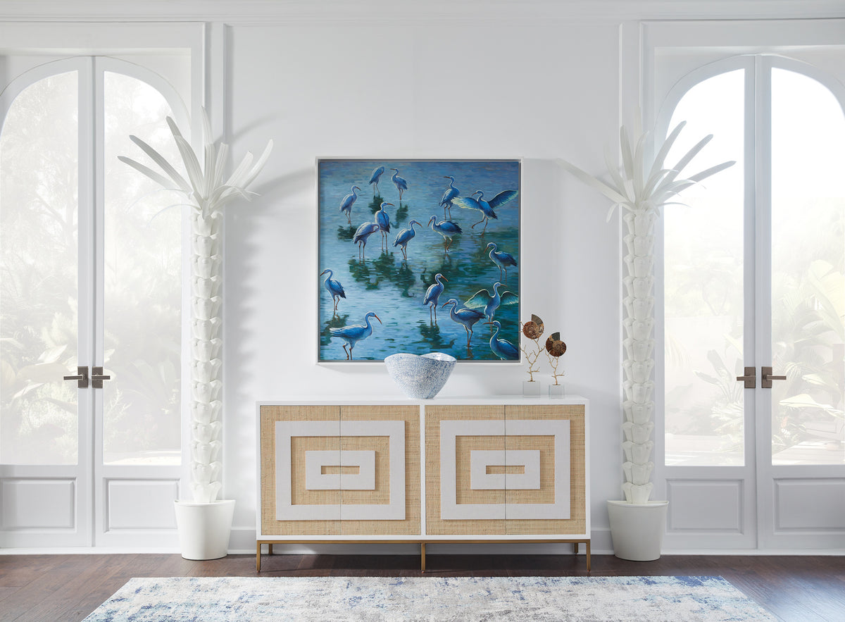 Chelsea House Blue Oval Centerpiece