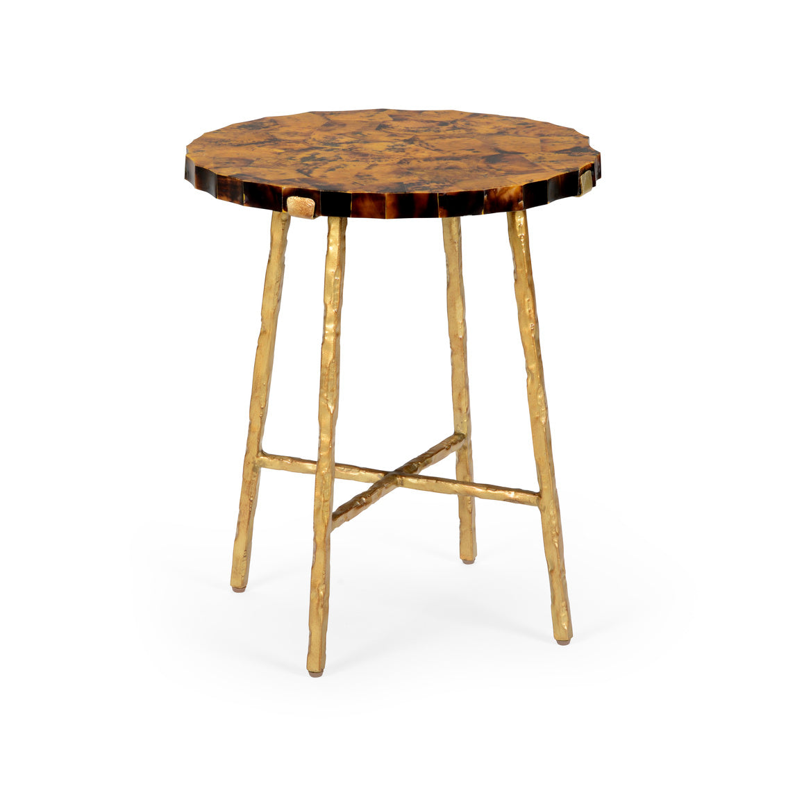 Chelsea House Brown Penshell Side Table