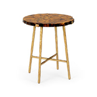 Chelsea House Brown Penshell Side Table