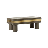 Chelsea House Coulter Leather Cocktail Table - Gray