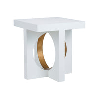 Chelsea House Swoop Side Table - White