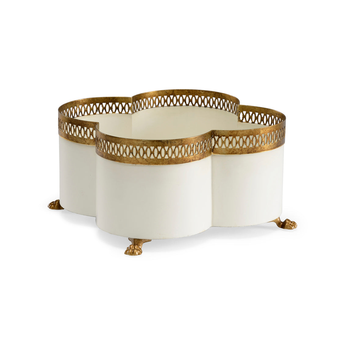 Chelsea House Tracery Cachepot - Cream (Sm)