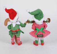 Karen Didion Red Polka Dot Candy Cane Elf Set
