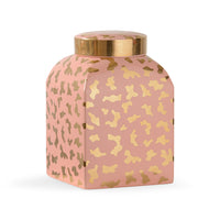 Chelsea House Jungle Ginger Jar - Coral