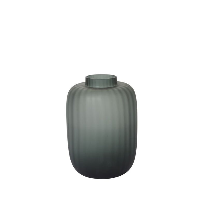 Design Shop Dark-Green Prasinos Vase, 7.75" X 12".