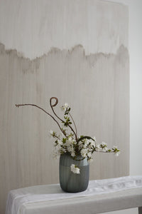 Design Shop Dark-Green Prasinos Vase, 8.5" X 13.75".