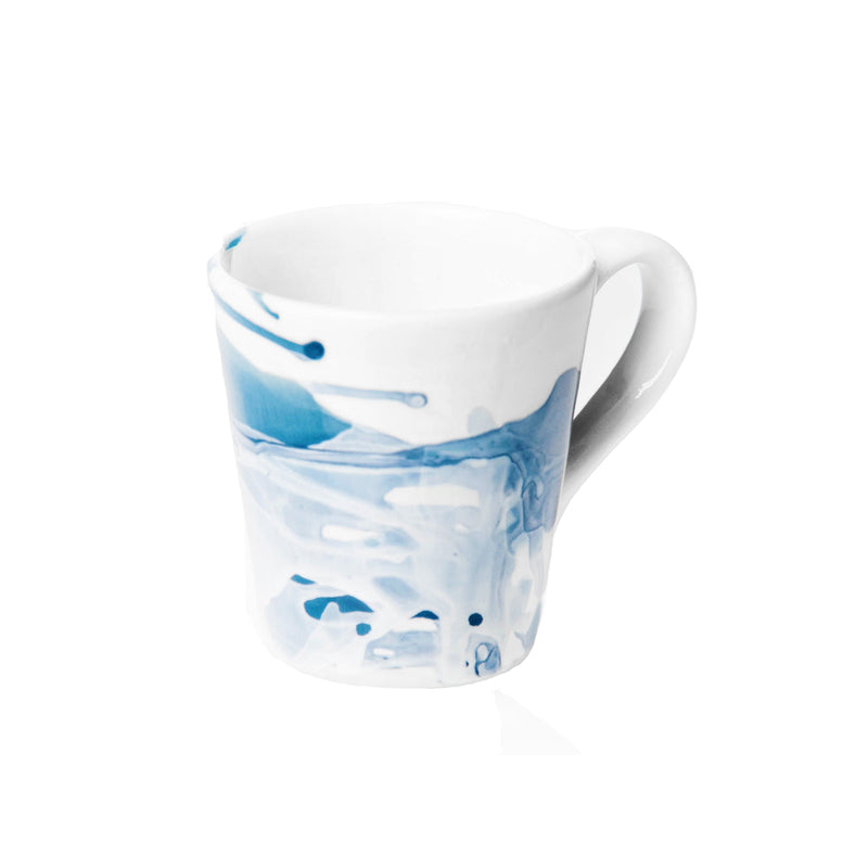 Abigails Splash, Ceramic Mug Blue and White, Set of 4