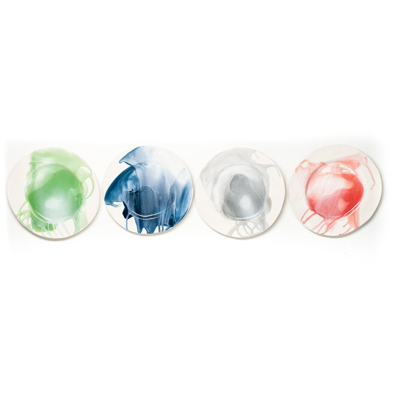 Abigails Splash, Ceramic Dinner Plate, Set of 4