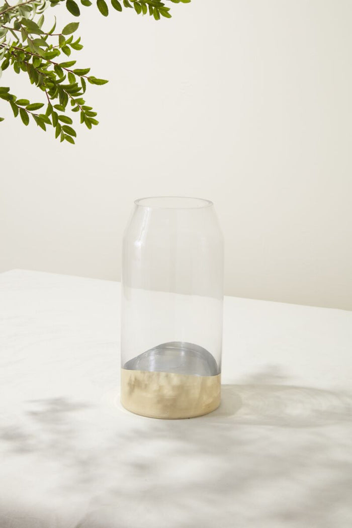 Design Shop Gold Dipped Vase, 5.75" X 11.75".
