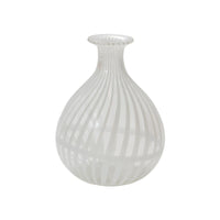 Design Shop White Abelia Budvase, 6" X 8.25".