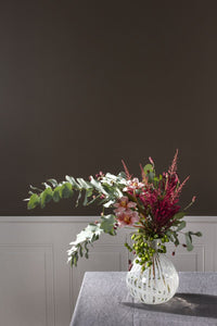 Design Shop White Abelia Budvase, 7" X 9.5".