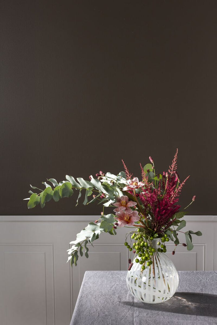 Design Shop White Abelia Budvase, 7" X 9.5".