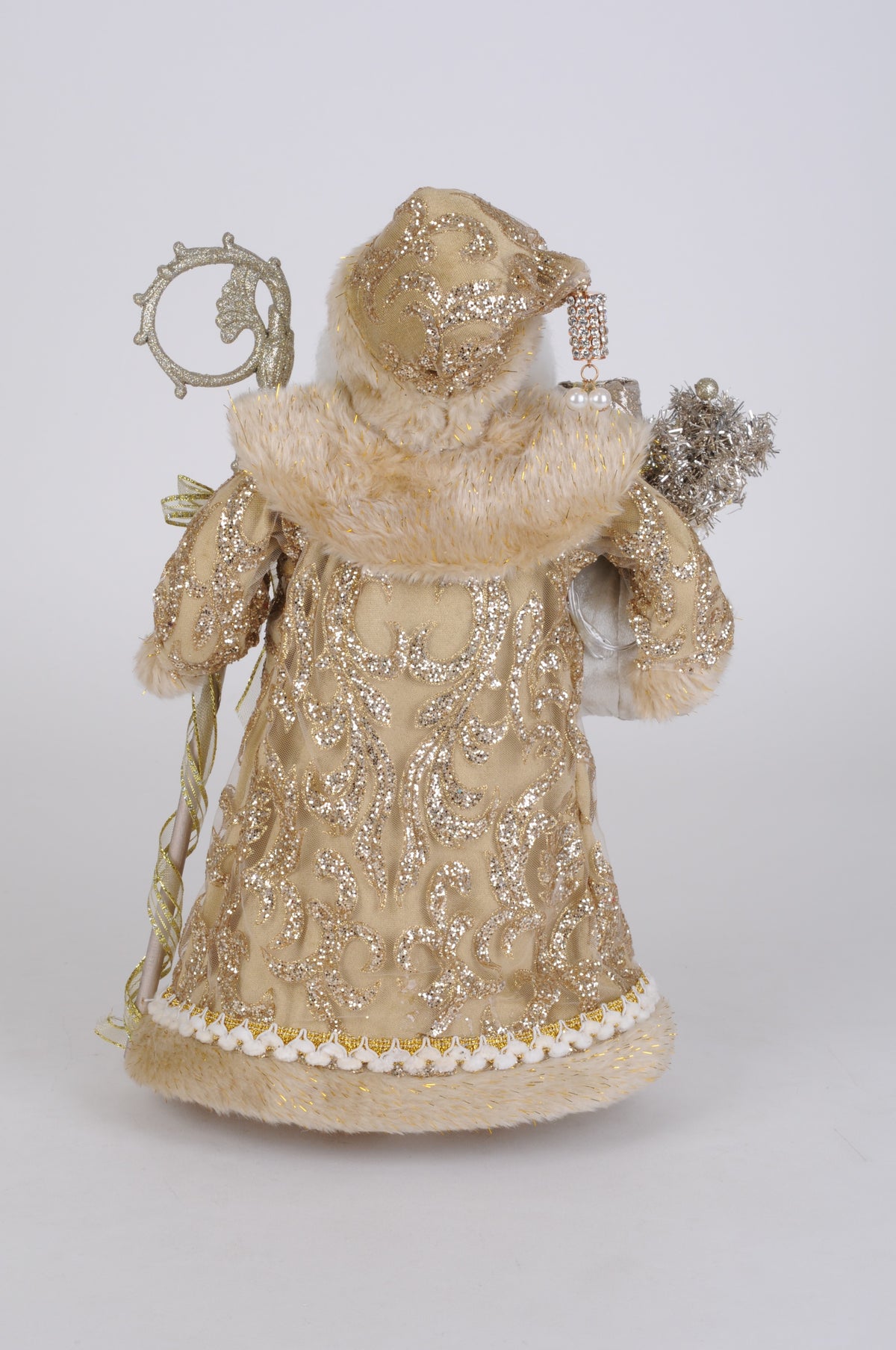 Karen Didion Lighted Touch of Gold Santa
