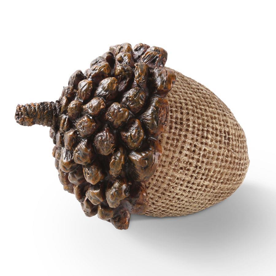 Design Shop 3.5 Inch Light Brown Resin Acorn W/pinecone Top