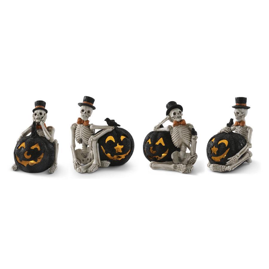 Design Shop Assorted LED Skeletons &amp; Jack O Lanterns W/timers (4 Styles)