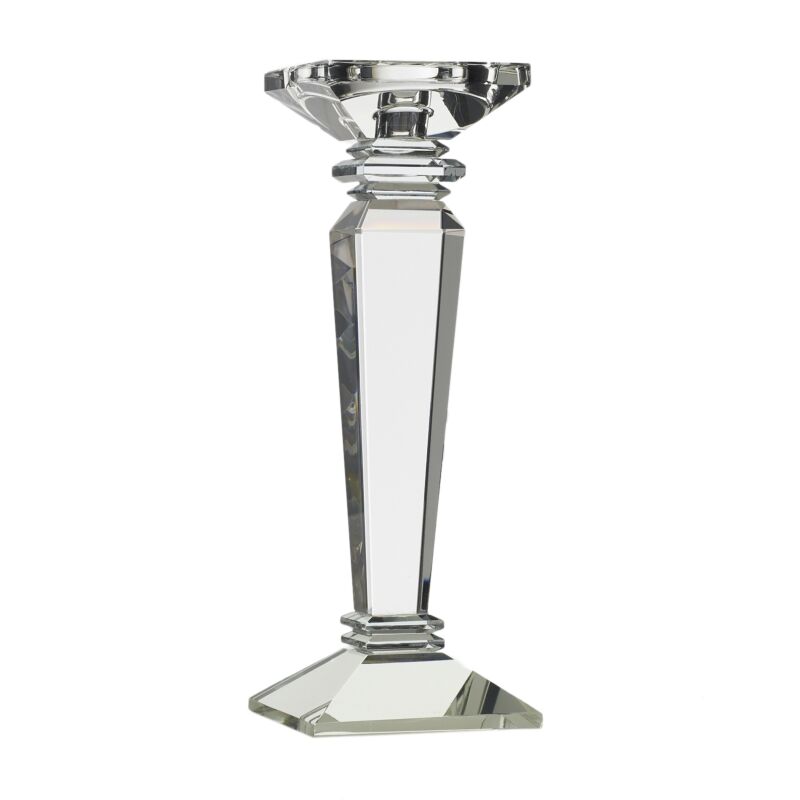 Design Shop Clear Regis Collection Candlestick, 4" X 10.75".
