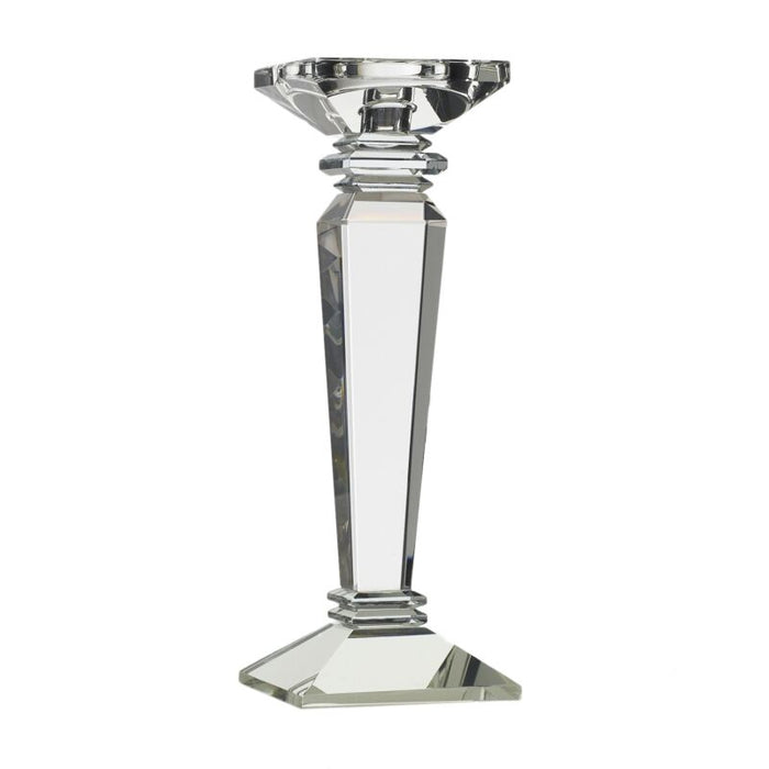 Design Shop Clear Regis Collection Candlestick, 4" X 10.75".