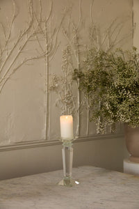 Design Shop Clear Regis Collection Candlestick, 4" X 10.75".