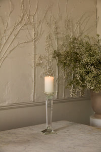 Design Shop Clear Regis Collection Candlestick, 4" X 12.5".