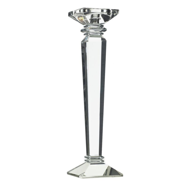 Design Shop Clear Regis Collection Candlestick, 4" X 14.75".