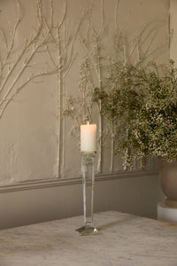 Design Shop Clear Regis Collection Candlestick, 4" X 14.75".