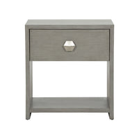 Chelsea House Moxy Bedside Table 1 Drawer - Gray