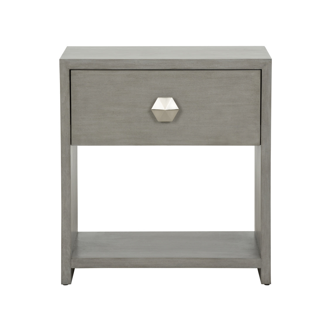 Chelsea House Moxy Bedside Table 1 Drawer - Gray