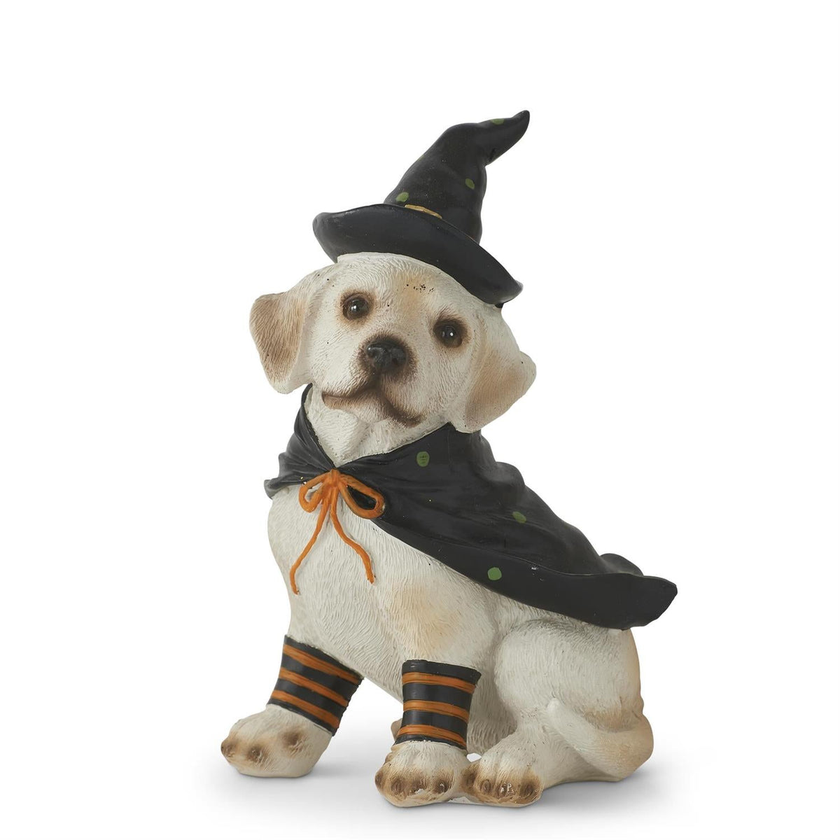 Shell Design Shop 5 Inch Resin Dog w/ Witch Hat And Cape