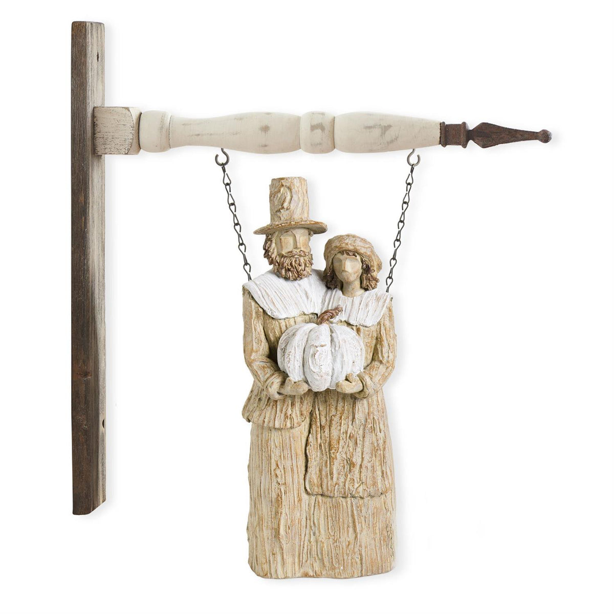 Design Shop 16 Inch Tan & Cream Resin Pilgrim Man & Woman Arrow Replacementnt