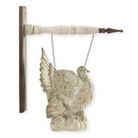 Design Shop 15.75 Inch Tan Distressed Resin Turkey on Pumpkins