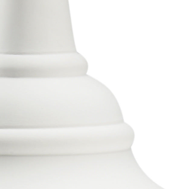 Close-up of a white vase on a light gray background