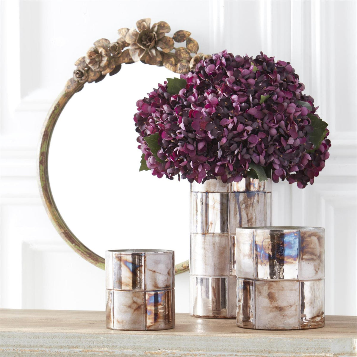 Design Shop 13 Inch Purple Two-Tone Hydrangea Bundle (3 Stems)