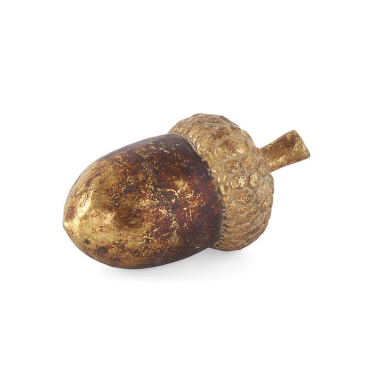 Design Shop 6.25 Inch Gold & Bronze Textured Resin Acorn