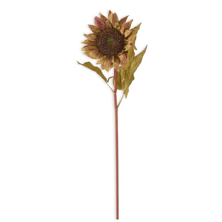 Design Shop 28.5 Inch Mustard & Burgundy Cork Sunflower Stem
