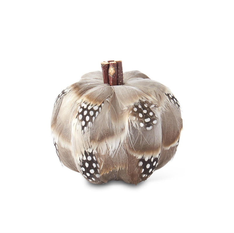 Design Shop Assorted 3.25 Inch Feather Pumpkins (4 Styles)