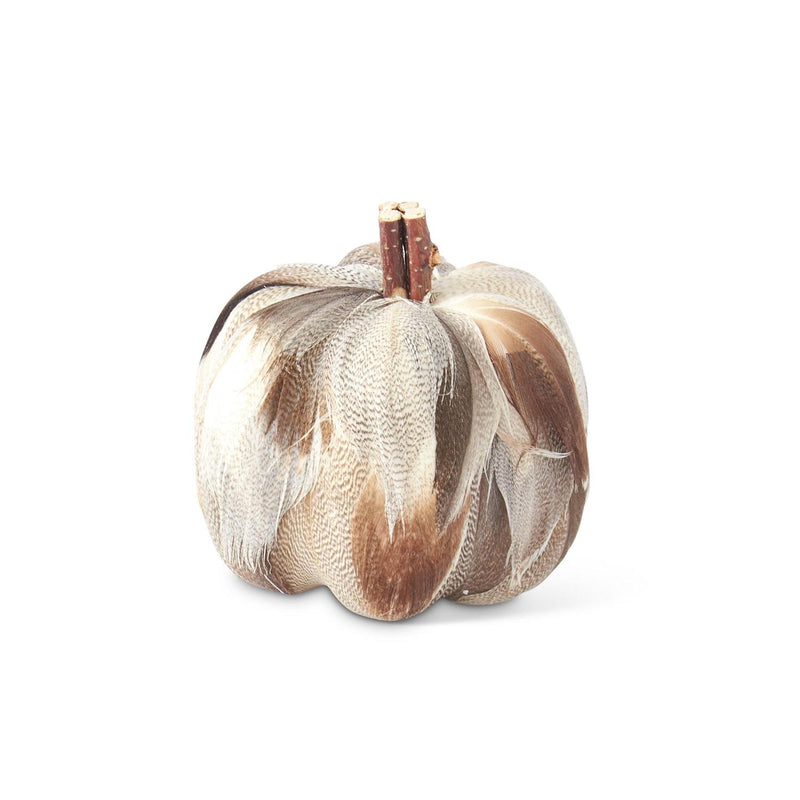 Design Shop Assorted 3.25 Inch Feather Pumpkins (4 Styles)