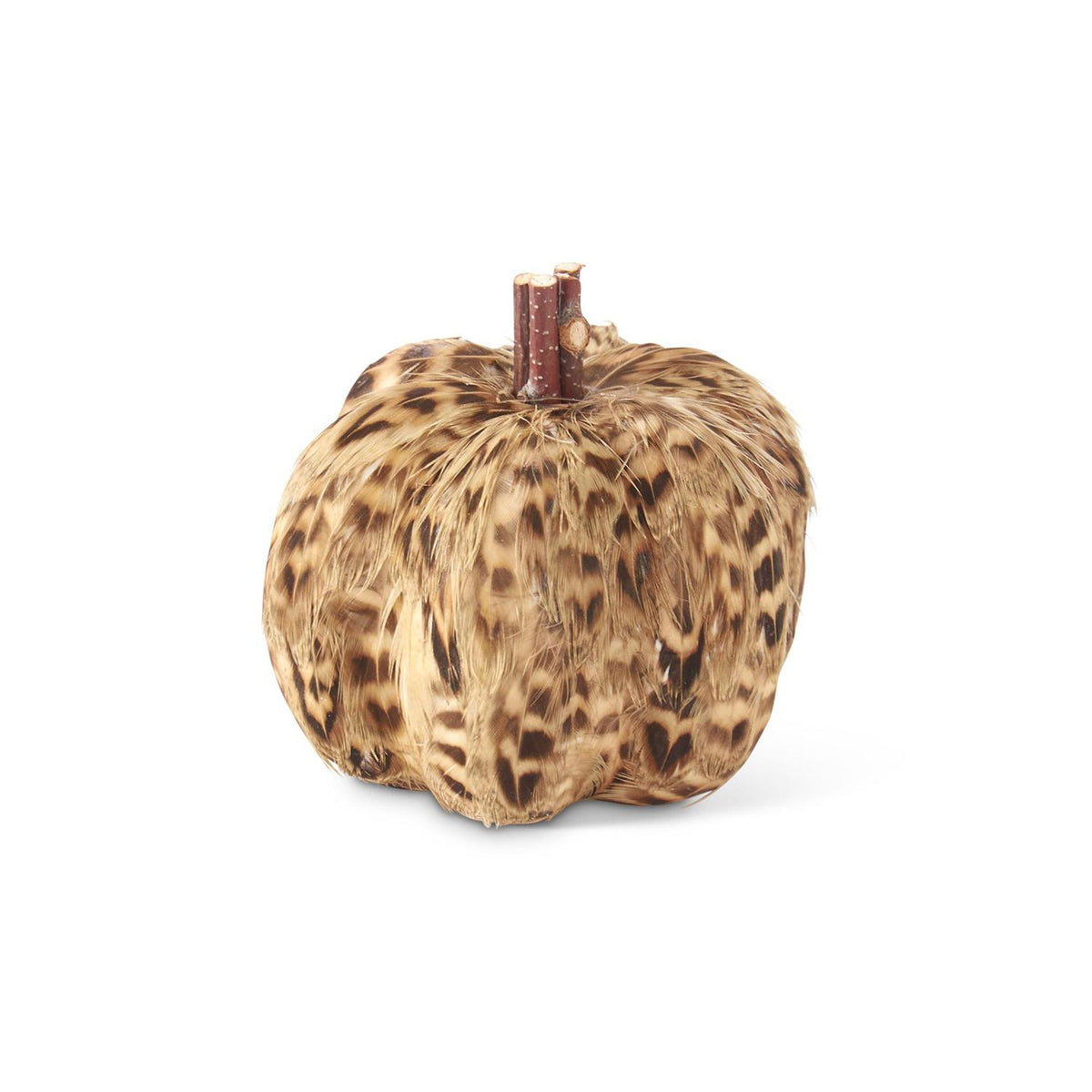 Design Shop Assorted 3.25 Inch Feather Pumpkins (4 Styles)