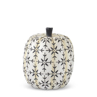 Design Shop Set of 3 White & Black Star Patterned Pumpkins