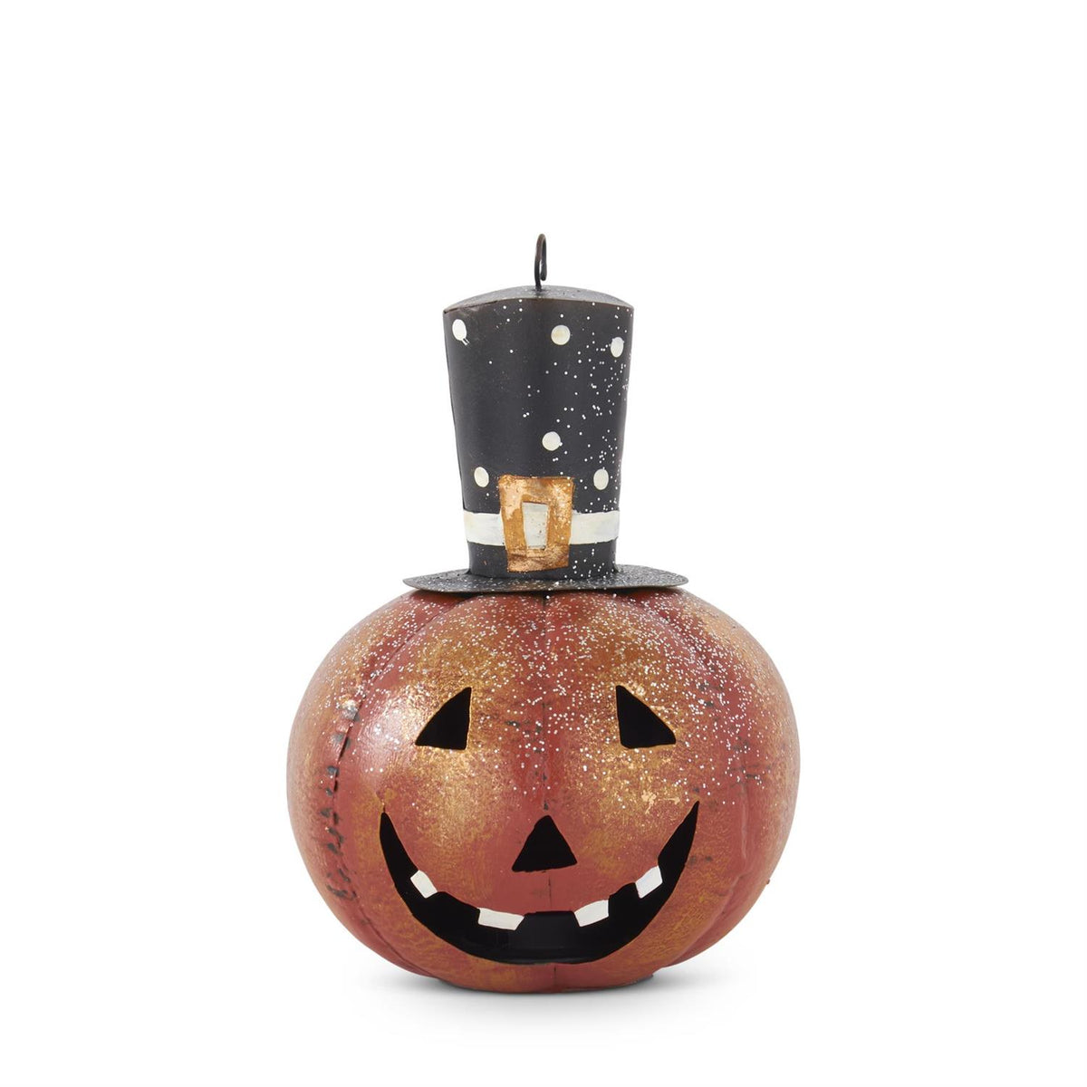 Design Shop 8 Inch Metal Jack O Lantern Ornament